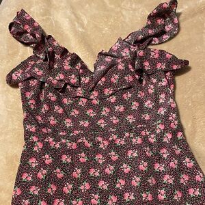 Likely Floral Ruffle Tier Dress Sz 4